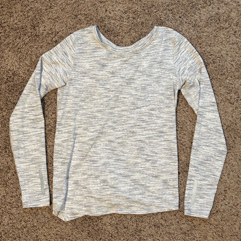 Gray Long Sleeve Top